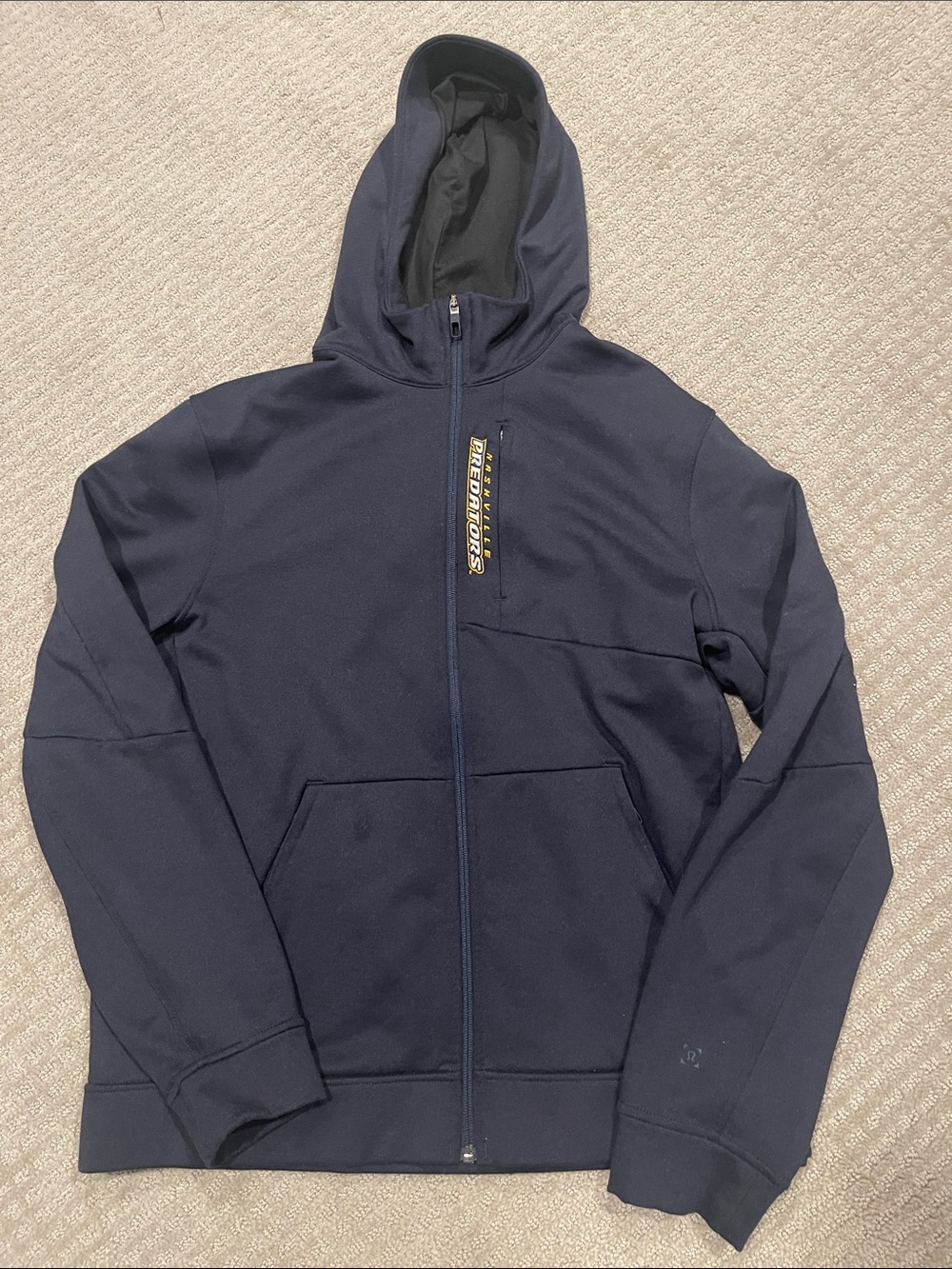 Men's Navy Lululemon Nashville Predators Zip-Up Hooded Jacket XL